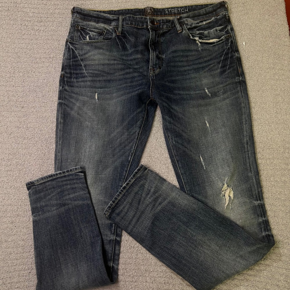 PRPS Jeans Cayenne Super Skinny 40 Dark Indigo Distressed Stretch Streetwear